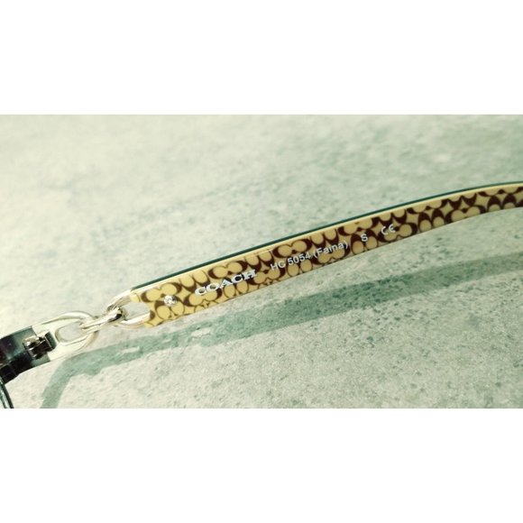COACH EYEGLASS FRAME FAINA HC5054 9187 SATIN BROWN/DARK TORTOISE GOLD SIG C - Picture 6 of 6